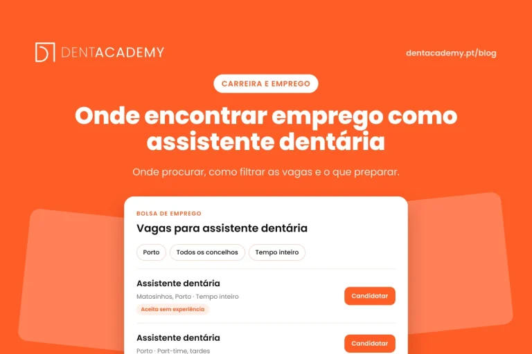 Capa do artigo sobre onde encontrar emprego como assistente dentária, com uma lista de vagas da bolsa de emprego