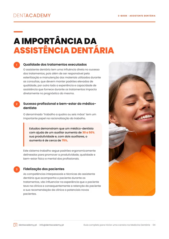 Página 4 do e-book assistente dentária: a importância da assistência dentária na clínica